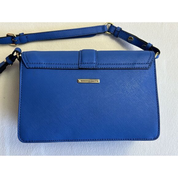 Rebecca Minkoff Hudson Moto Crossbody Bag in Bright Blue - New - Picture 6 of 6